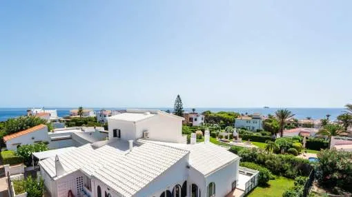 Fabulous family home with incomparable sea views in Sant Lluis for rent